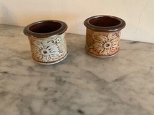 Pair Simonsbath Exmoor Quantock Design Somerset Studio Pottery Pots 1970's Retro