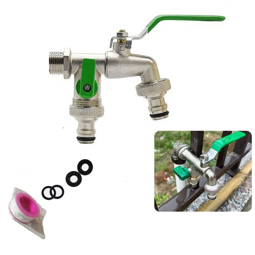 Double garden tap - tap, 1/2