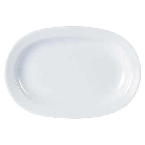 Rimmed oval plates 25cm - rimmed, –