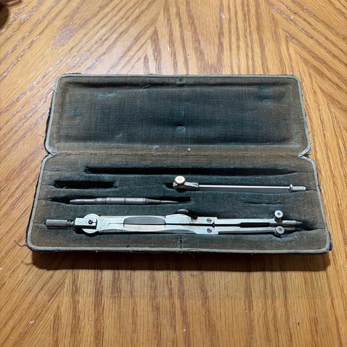 Vintage drawing compass with - drawing,