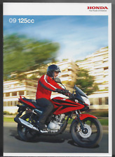 Honda 125cc Motorcycle Range 2009 UK Market Sales Brochure CBF Varadero CBR ANF