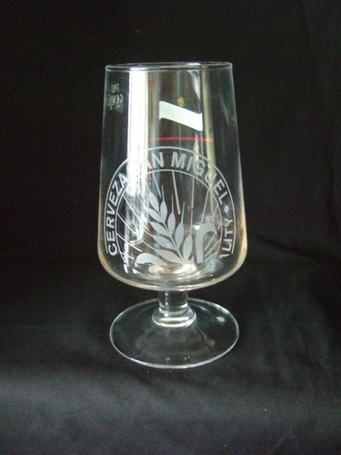 San miguel etched glass pint - san,