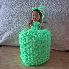Retro Toilet Roll Cover Doll Hand Knitted #436