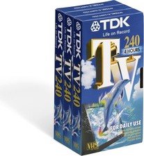 TDK E240 VHS Blank Tapes (3