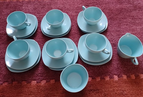 Vtg melamine cups saucers - cups,,
