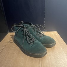 Green Suade LAHAVA Dr Marten Ankle Boots Size 5 