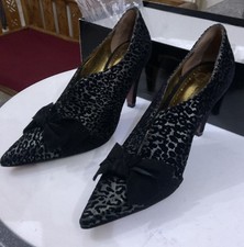 VINTAGE CARMEN POVEDA BLACK ALICIA HIGH HEEL SIZE  1 1/2 EU 33 1/2 SHOES