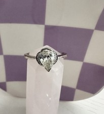 1 Carat Pear Diamond Halo Ring