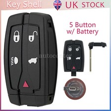 Repair 5 Button Remote Key Fob Case Shell For Land Rover Freelander 2 + Battery
