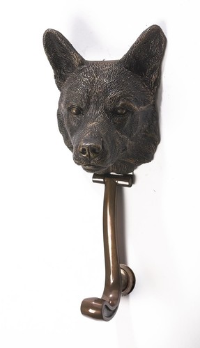 Bronze cold cast resin corgi - bronze,