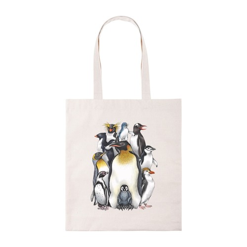 Penguin montage tote bag cute - bag,