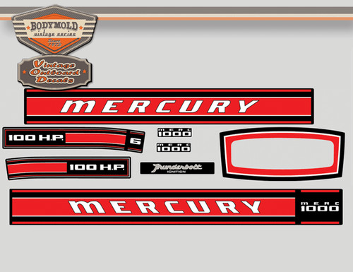 Mercury outboard decals 1969 - decals,