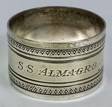 Ship S. S. Almagro NAPKIN RING, Pacific Steam Navigation Company, Maritime