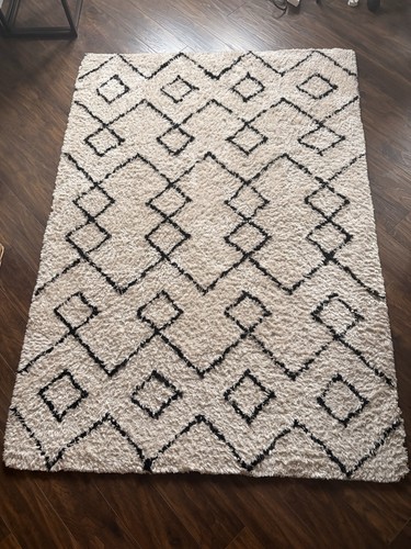 Habitat berber rug black and - rug,