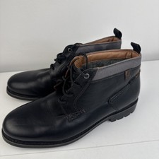 CLARKS COLLECTION Black Leather Mid Fur Lined  Boots Men’s boots Size UK 9 G !!!