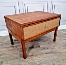 Retro Vintage Heal Robert Heritage Mid Century Wood Coffee Side Table Drawer