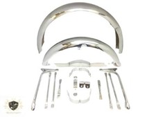 Fit For BSA A10 Rocket Goldstar Front & Rear Mudguard set chrome + Stays