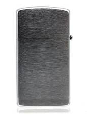 Zippo 2000 Solid Silver Slim Oil Lighter Used Excellent Condition