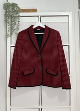 Damart Ladies Houndstooth Blazer Jacket Size 18 Pockets Capsule Smart Work