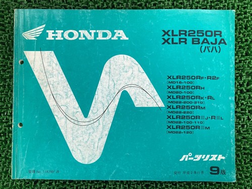 Xlr250r baja parts list - parts,