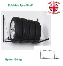 TYRE FOLDABLE STORAGE RACK SHELF Wall Mount GARAGE Track RACE CAR Wheel