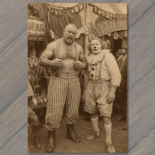 Postcard circus clown - circus,