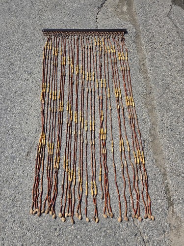 Vintage wood bamboo beaded - vintage,