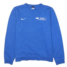 Nike 90's Swoosh Crew Neck Sweatshirt XLarge Blue