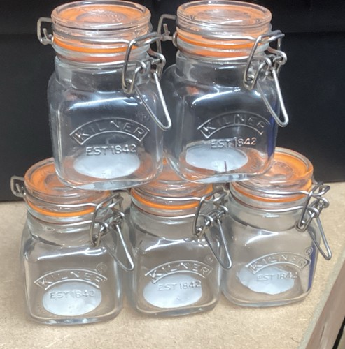Small glass kilner - jars, x5