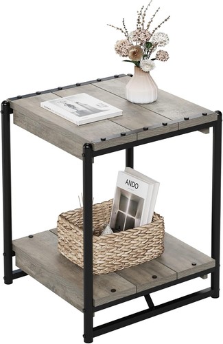 Tier square side end table - side,