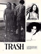(F&F66) FILM PREVIEW PICTURES. TRASH. JANE FORT. JOE DALLESANDRO.