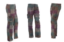 S-5XL UNISEX Wide Trousers Cargo Hippie Yoga Pants Festival Casual Lounge HT6