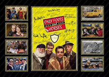 ONLY FOOLS & HORSES CAST SIGNED  A4 PRINT TV MEMORABILIA