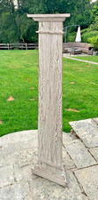 Vintage Decorative Column-Limed Pine. Triangular.