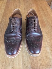 Loake Shoes UK 8 Leather Design Cobra Tan Brown Leather Brogues Viper G 