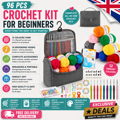 96pcs crochet starter kit - 96pcs,
