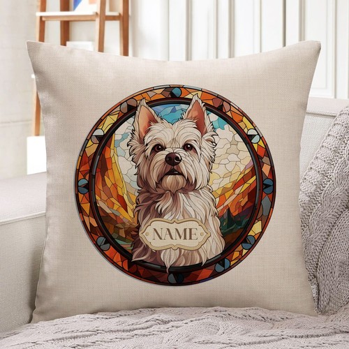 Personalised westie cushion - westie,