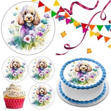 Poodle Dog Cake Topper Party