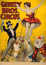 Gentry Bros Horse Rider Clown