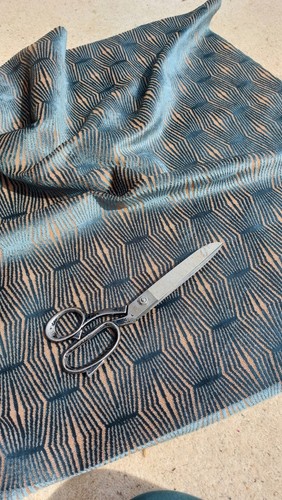 Art deco teal - teal, velvet