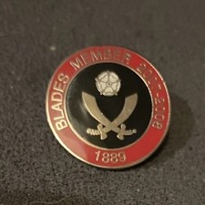 Sheffield United Membership Badge 07 / 08 Old Enamel Afbc Listed Rare official  