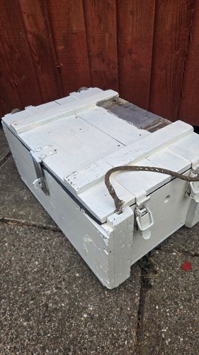 Vintage wooden military box - wooden,