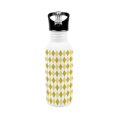 Yellow argyle canteen 600ml - argyle,