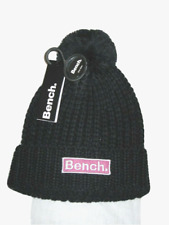 BNWT   BENCH  Cable Knit  Bobble Beanie Hat   Navy Blue