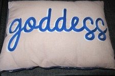 DEBENHAMS  19" x 13" GODDESS CUSHION & COVER 