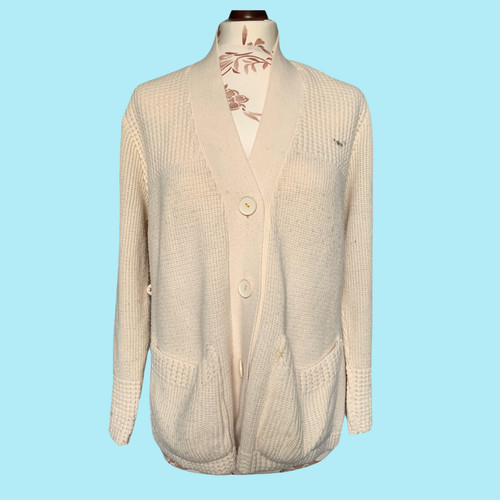 Vintage 1970s white knitted - vintage,