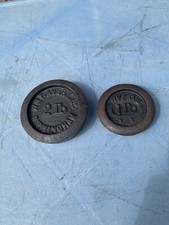 Vintage Avery Cast Iron Scale Weights 1Lb 2Lb