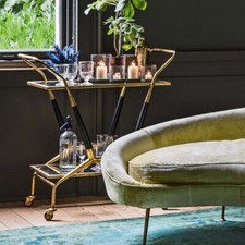 Graham and Green Caldwell Gold Drinks Trolley