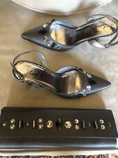 Matching satin and jewelled Shoes and Bag