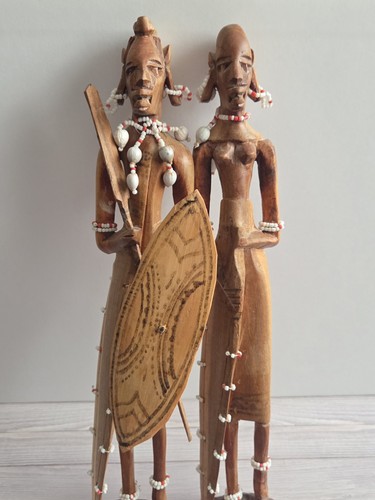 Handmade african tribal couple - african,